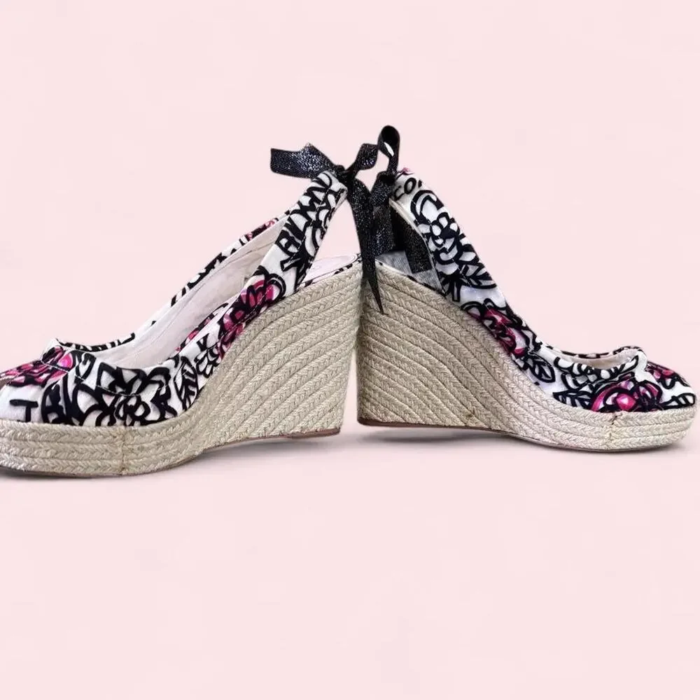 Coach poppy vintage wedges size